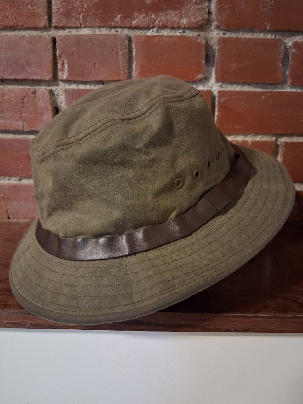 Filson Olive Green Men's Tin Cloth Packer Hat Size Large
